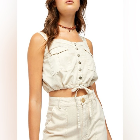 Free People palm dessert crop tank size XL - Picture 3 of 14